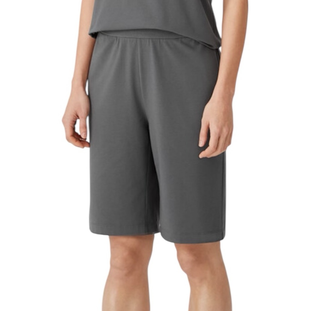 Eileen Fisher Traceable Organic Cotton Jersey Shorts grey large